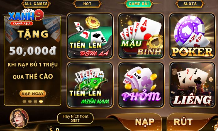 Giới thiệu Xanh9 Sân chơi giải trí đỉnh cao cùng kho game đổi thưởng phong phú