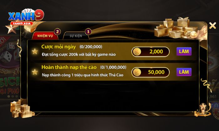 Khuyến mãi Xanh9 Khuyến mãi lần nạp đầu tiên cực hời tại cổng game Xanh9