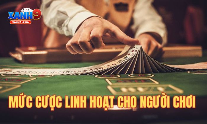 Mức cược linh hoạt khi chơi Xanh9