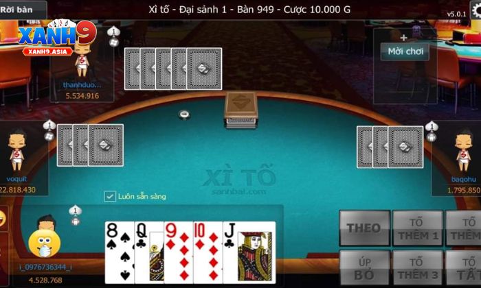 Xì tố Xanh9 Luật chơi xì tố Xanh9 chi tiết